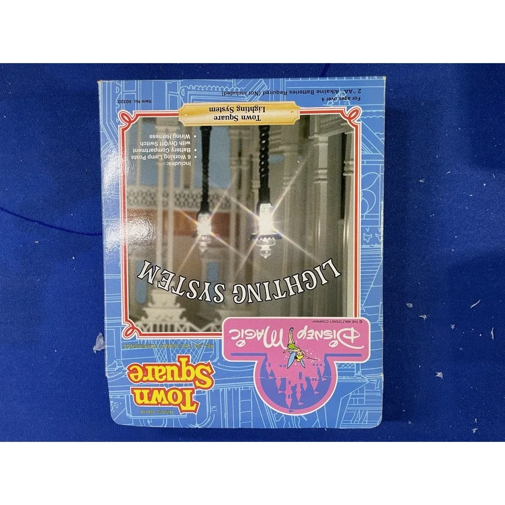 Vintage‎ Disney Magic Town Square Lighting System Lights 6 Lamp Posts NIB Tested